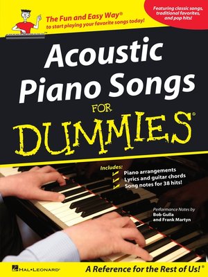 cover image of Acoustic Piano Songs for Dummies (Songbook)